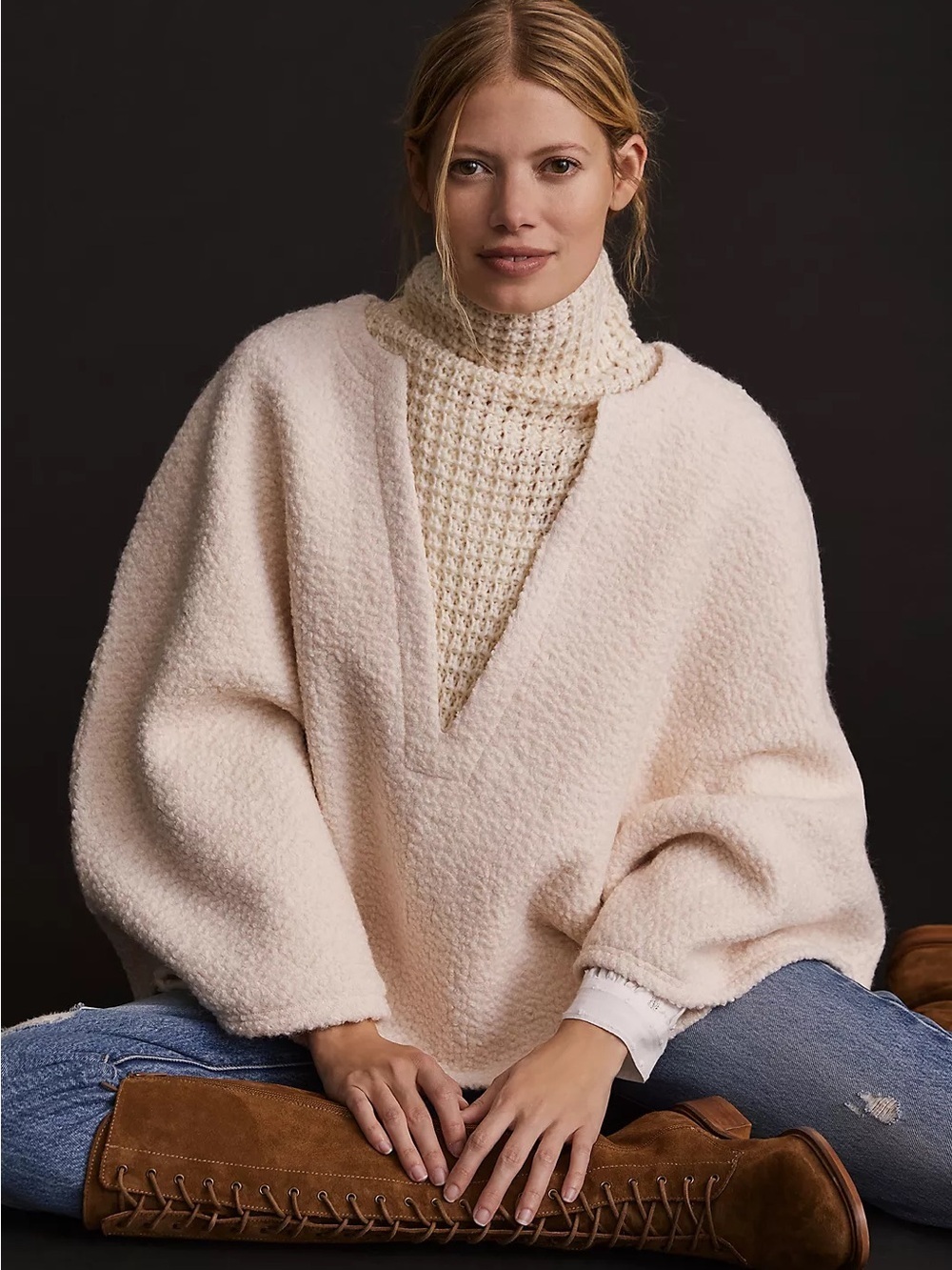 Anthropologie Textured Poncho